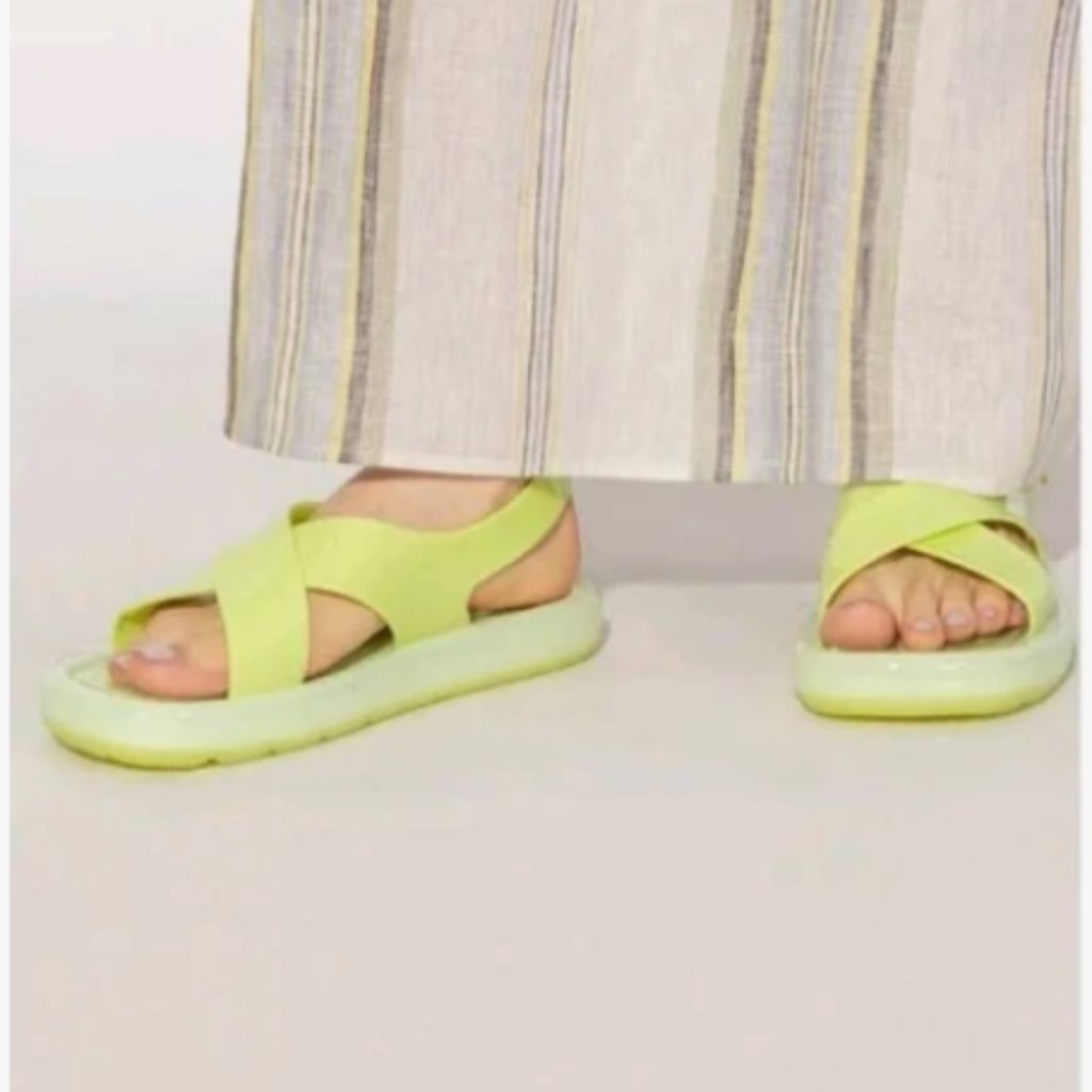 Tory Burch Criss-Cross Bubble Jelly Sandals In Lime Sherbert Sz 10 & 11 New